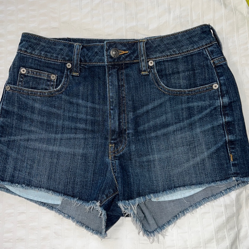 TALULA Aritzia high waisted denim shorts